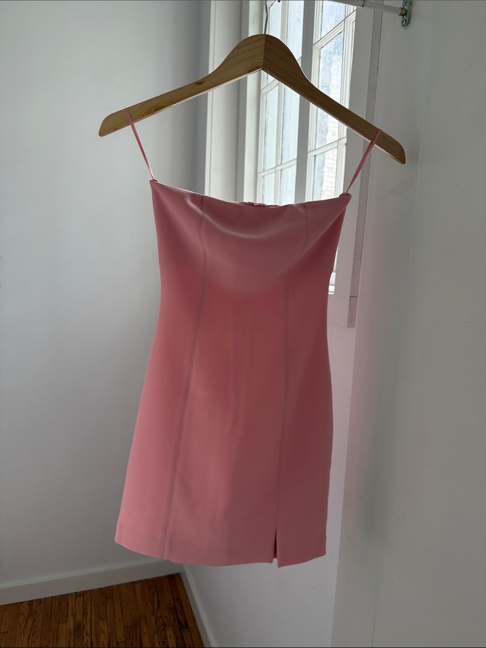 bec + bridge Coral Pink Spaghetti Strap Mini Dress